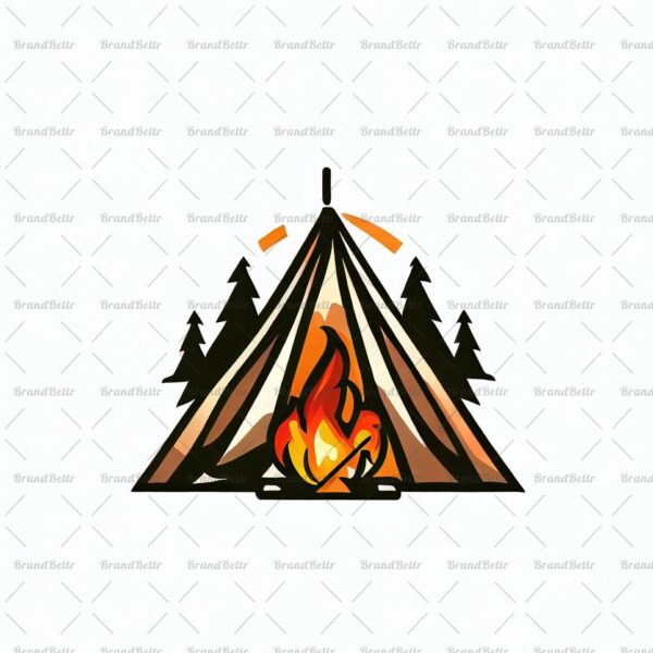 Zelt und Lagerfeuer